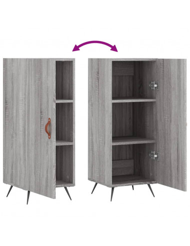 Credenza Grigio Sonoma 34,5x34x90 cm in Legno Multistrato