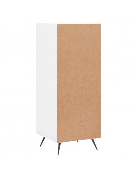 Credenza Bianco Lucido 34,5x34x90 cm in Legno Multistrato