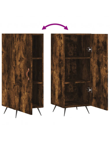 Credenza Rovere Fumo 34,5x34x90 cm in Legno Multistrato