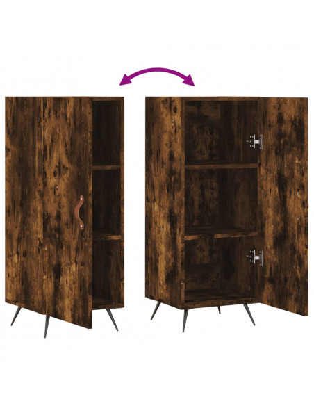Credenza Rovere Fumo 34,5x34x90 cm in Legno Multistrato