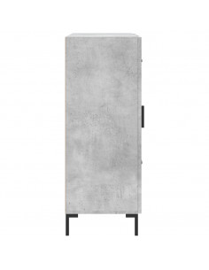 Credenza Grigio Cemento 69,5x34x90 cm in Legno Multistrato 2
