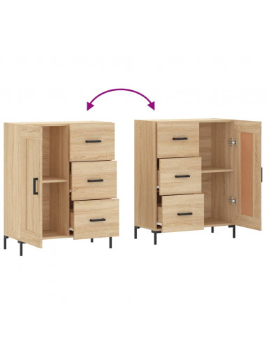 Credenza Rovere Sonoma 69,5x34x90 cm in Legno Multistrato