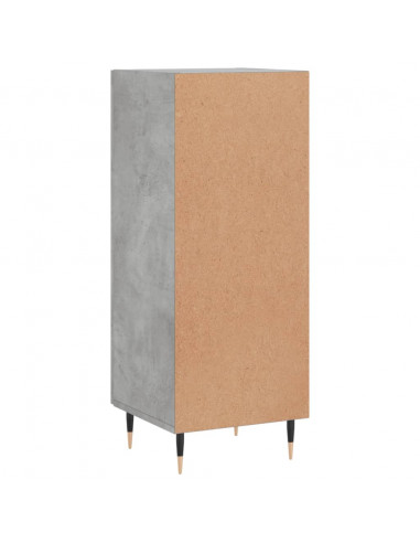 Credenza Grigio Cemento 34,5x34x90 cm in Legno Multistrato