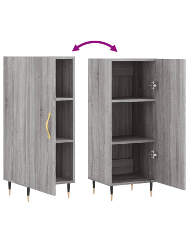 Credenza Grigio Sonoma 34,5x34x90 cm in Legno Multistrato