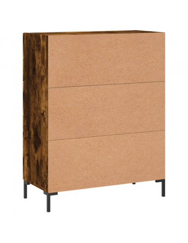 Credenza Rovere Fumo 69,5x34x90 cm in Legno Multistrato