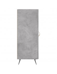 Credenza Grigio Cemento 34,5x34x90 cm in Legno Multistrato 2