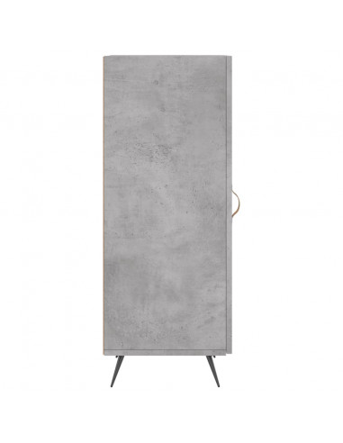 Credenza Grigio Cemento 34,5x34x90 cm in Legno Multistrato