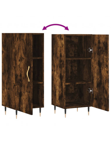 Credenza Rovere Fumo 34,5x34x90 cm in Legno Multistrato