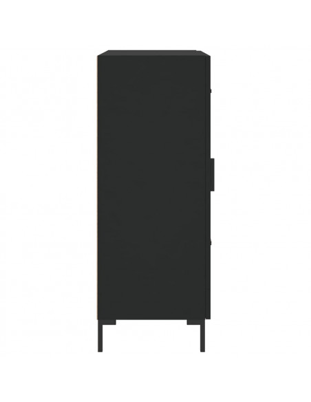 Credenza Nera 69,5x34x90 cm in Legno Multistrato