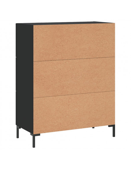 Credenza Nera 69,5x34x90 cm in Legno Multistrato