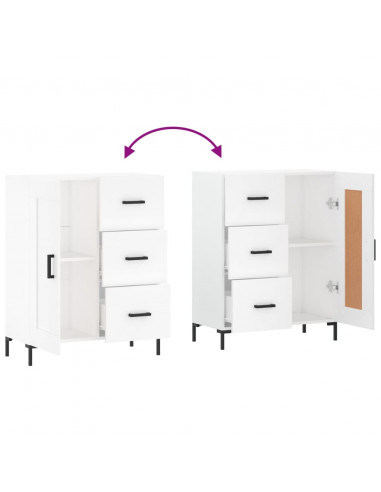 Credenza Bianca 69,5x34x90 cm in Legno Multistrato