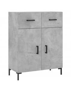 Credenza Grigio Cemento 69,5x34x180 cm in Legno Multistrato 2
