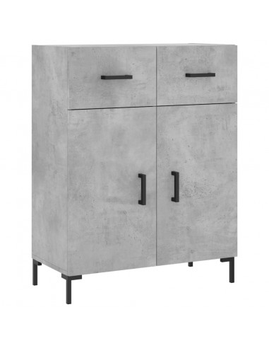 Credenza Grigio Cemento 69,5x34x180 cm in Legno Multistrato