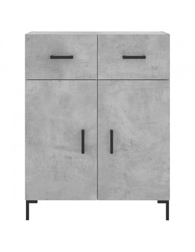 Credenza Grigio Cemento 69,5x34x180 cm in Legno Multistrato