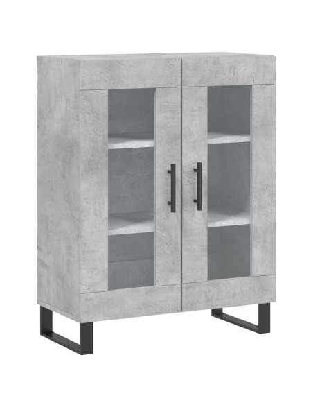 Credenza Grigio Cemento 69,5x34x180 cm in Legno Multistrato