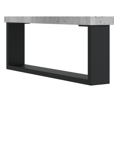 Credenza Grigio Cemento 69,5x34x180 cm in Legno Multistrato