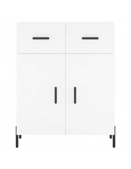 Credenza Bianca 69,5x34x180 cm in Legno Multistrato