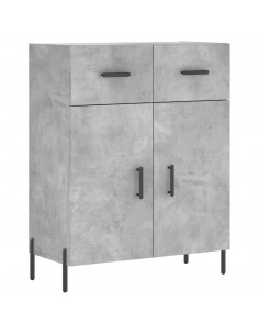 Credenza Grigio Cemento 69,5x34x180 cm in Legno Multistrato 2