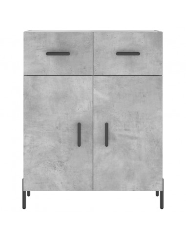 Credenza Grigio Cemento 69,5x34x180 cm in Legno Multistrato