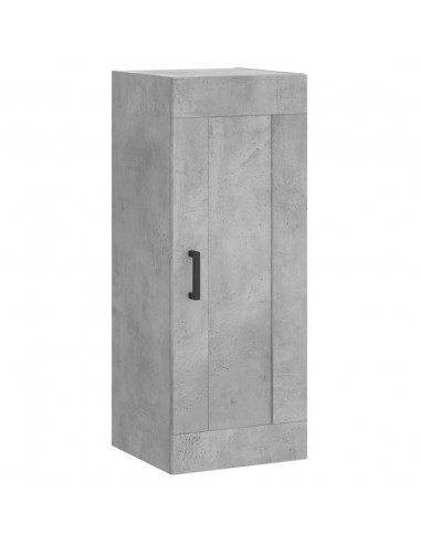 Credenza Grigio Cemento 34,5x34x180 cm in Legno Multistrato