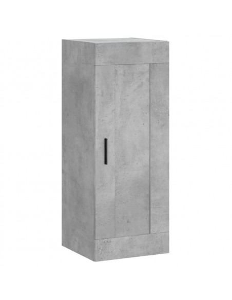 Credenza Grigio Cemento 34,5x34x180 cm in Legno Multistrato