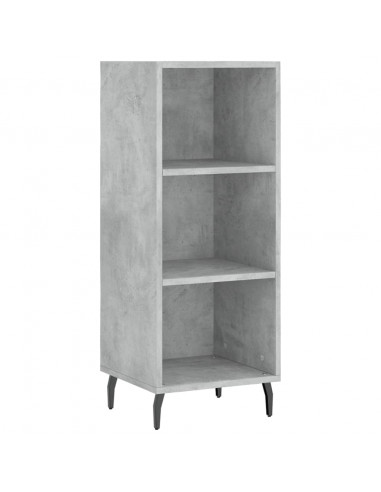 Credenza Grigio Cemento 34,5x34x180 cm in Legno Multistrato