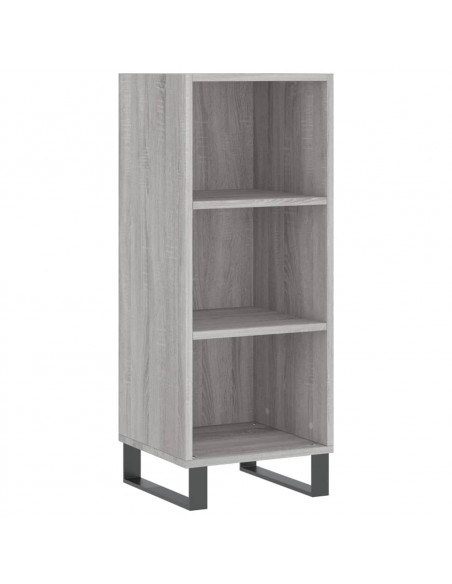 Credenza Grigio Sonoma 34,5x34x180 cm in Legno Multistrato