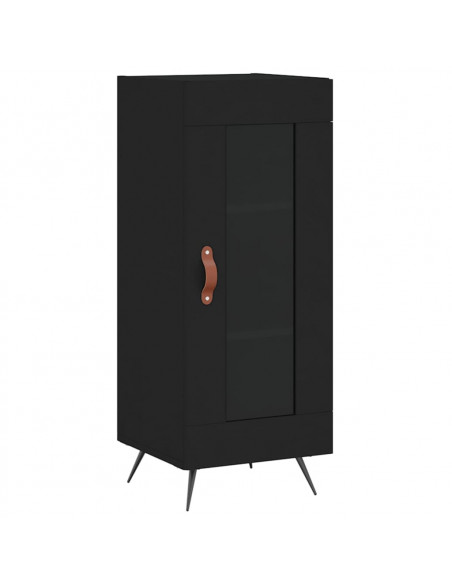 Credenza Nera 34,5x34x180 cm in Legno Multistrato