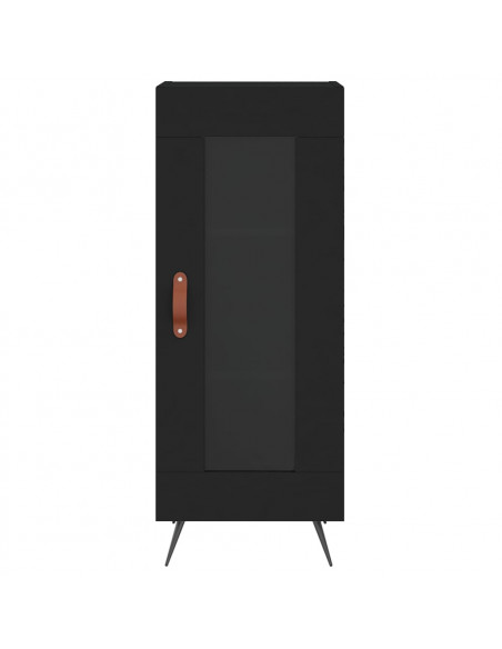 Credenza Nera 34,5x34x180 cm in Legno Multistrato