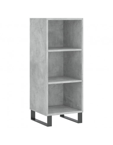 Credenza Grigio Cemento 34,5x34x180 cm in Legno Multistrato