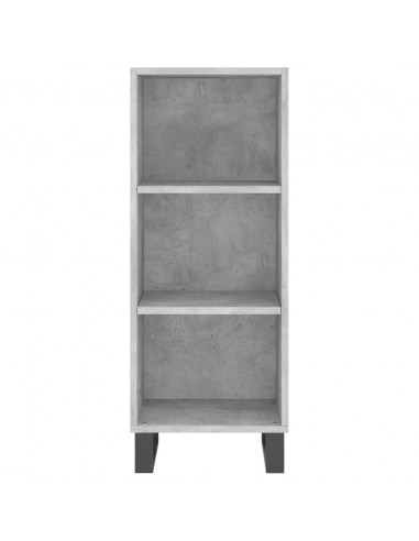 Credenza Grigio Cemento 34,5x34x180 cm in Legno Multistrato