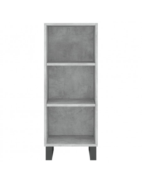 Credenza Grigio Cemento 34,5x34x180 cm in Legno Multistrato