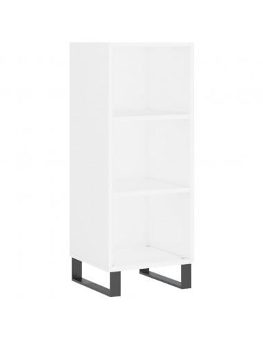 Credenza Bianca 34,5x34x180 cm in Legno Multistrato