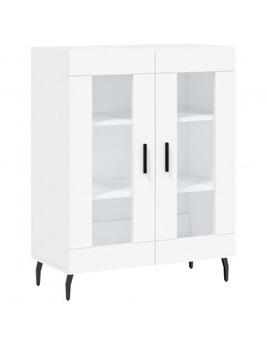 Credenza Bianca 69,5x34x180 cm in Legno Multistrato