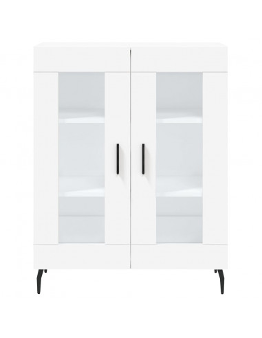 Credenza Bianca 69,5x34x180 cm in Legno Multistrato