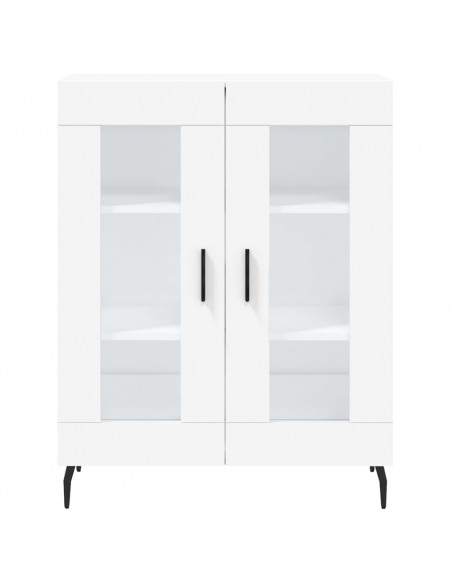 Credenza Bianca 69,5x34x180 cm in Legno Multistrato