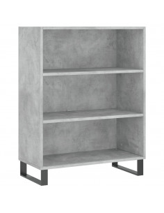 Credenza Grigio Cemento 69,5x34x180 cm in Legno Multistrato 2