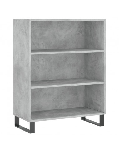 Credenza Grigio Cemento 69,5x34x180 cm in Legno Multistrato