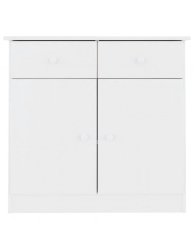 Credenza ALTA Bianca 77x35x73 cm in Legno Massello di Pino