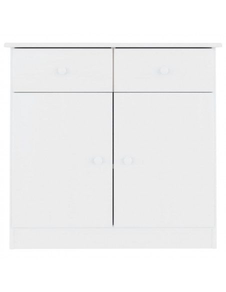Credenza ALTA Bianca 77x35x73 cm in Legno Massello di Pino