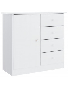 Credenza ALTA Bianca 77x35x73 cm in Legno Massello di Pino 2