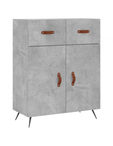 Credenza Grigio Cemento 69,5x34x180 cm in Legno Multistrato