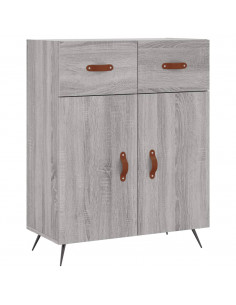 Credenza Grigio Sonoma 69,5x34x180 cm in Legno Multistrato 2