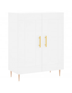 Credenza Bianca 69,5x34x180 cm in Legno Multistrato 2