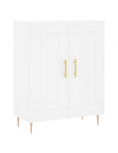 Credenza Bianca 69,5x34x180 cm in Legno Multistrato