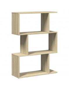 Libreria Divisorio 3 Ripiani Sonoma 70x24x97 cm in Truciolato 2