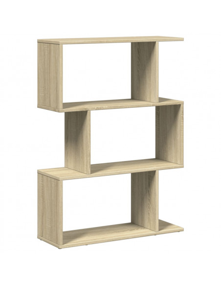 Libreria Divisorio 3 Ripiani Sonoma 70x24x97 cm in Truciolato