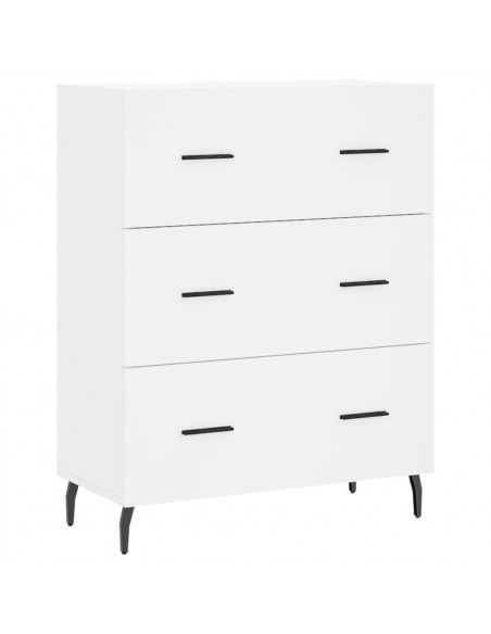 Credenza Bianca 69,5x34x180 cm in Legno Multistrato