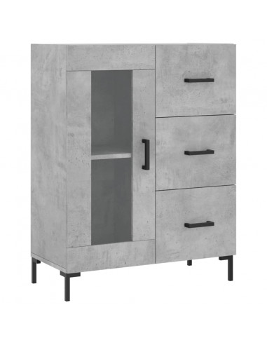 Credenza Grigio Cemento 69,5x34x180 cm in Legno Multistrato