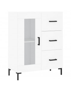 Credenza Bianca 69,5x34x180 cm in Legno Multistrato 2